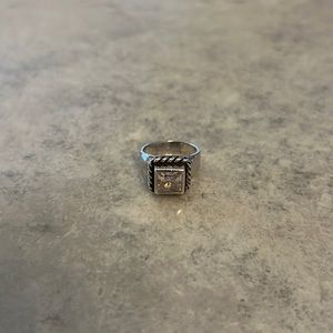 Silpada Designs sterling silver ring with cubic zirconia stone